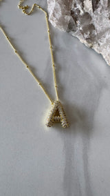 Puffy Initial Pendant