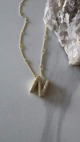 Puffy Initial Pendant