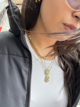 Puffy Initial Pendant