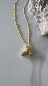 Puffy Initial Pendant