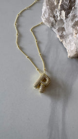 Puffy Initial Pendant