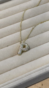 Puffy Initial Pendant
