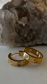 Hayley Hoop Small with Stones