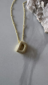 Puffy Initial Pendant