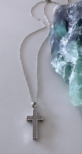 Pave Cross Necklace