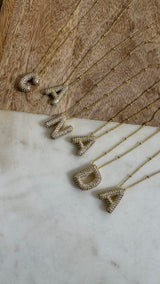 Puffy Initial Pendant