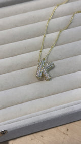 Puffy Initial Pendant