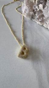Puffy Initial Pendant