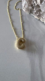 Puffy Initial Pendant