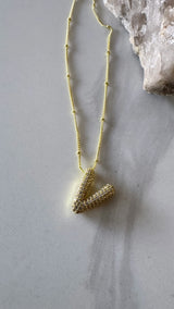 Puffy Initial Pendant