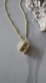 Puffy Initial Pendant