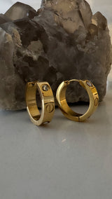 Hayley Hoop Small with Stones