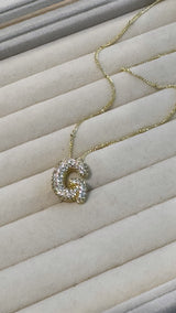 Puffy Initial Pendant