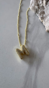 Puffy Initial Pendant