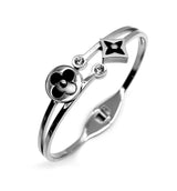 Linda Hinge Bangle - Silver