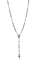 Rosary  Necklace - Silver