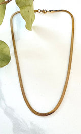 Herringbone Necklace Gold