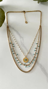 Triple layered Eye Necklace