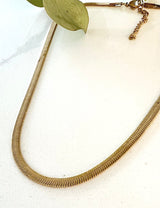 Herringbone Necklace Gold