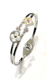 Linda Hinge Bangle - Silver