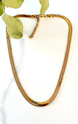 Herringbone Necklace Gold