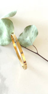 Hayley Bangle Thin With Cubic Zirconia