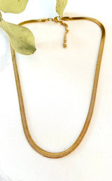 Herringbone Necklace Gold