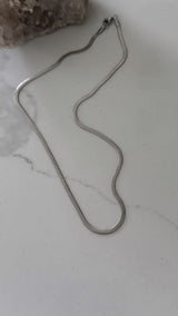 Herringbone Necklace Silver