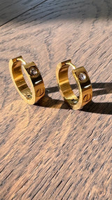 Hayley Hoop Small with Stones