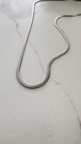 Herringbone Necklace Silver