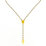 Rosary Necklace - Gold/Midnight