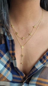 Pennington Double Layer Lariat Necklace