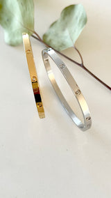 Hayley Bangle Thin With Cubic Zirconia